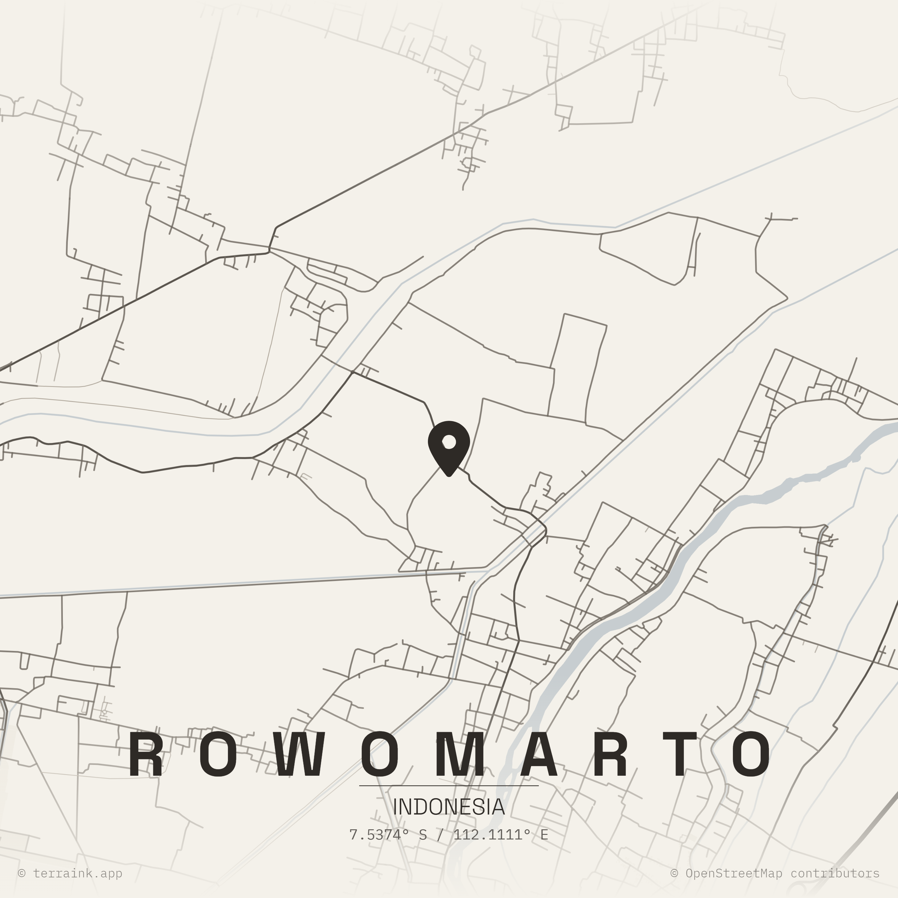 Peta Desa Rowomarto